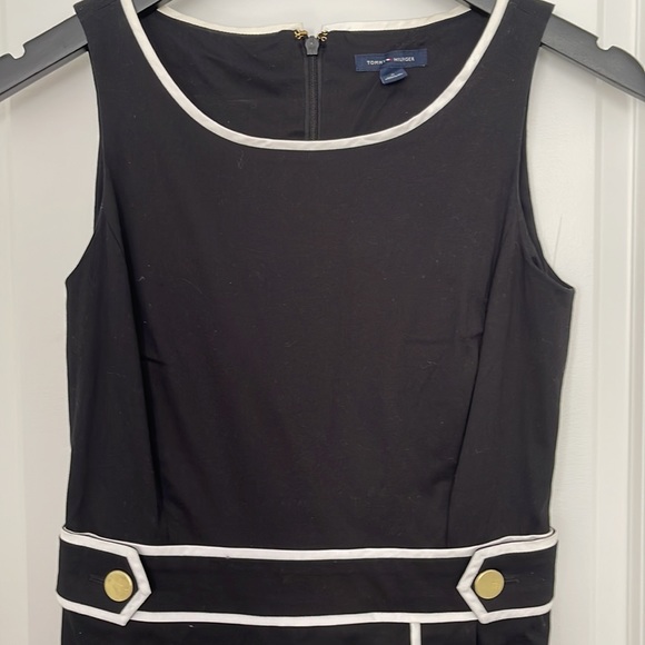 Tommy Hilfiger Black dress with White piping - Picture 2 of 7